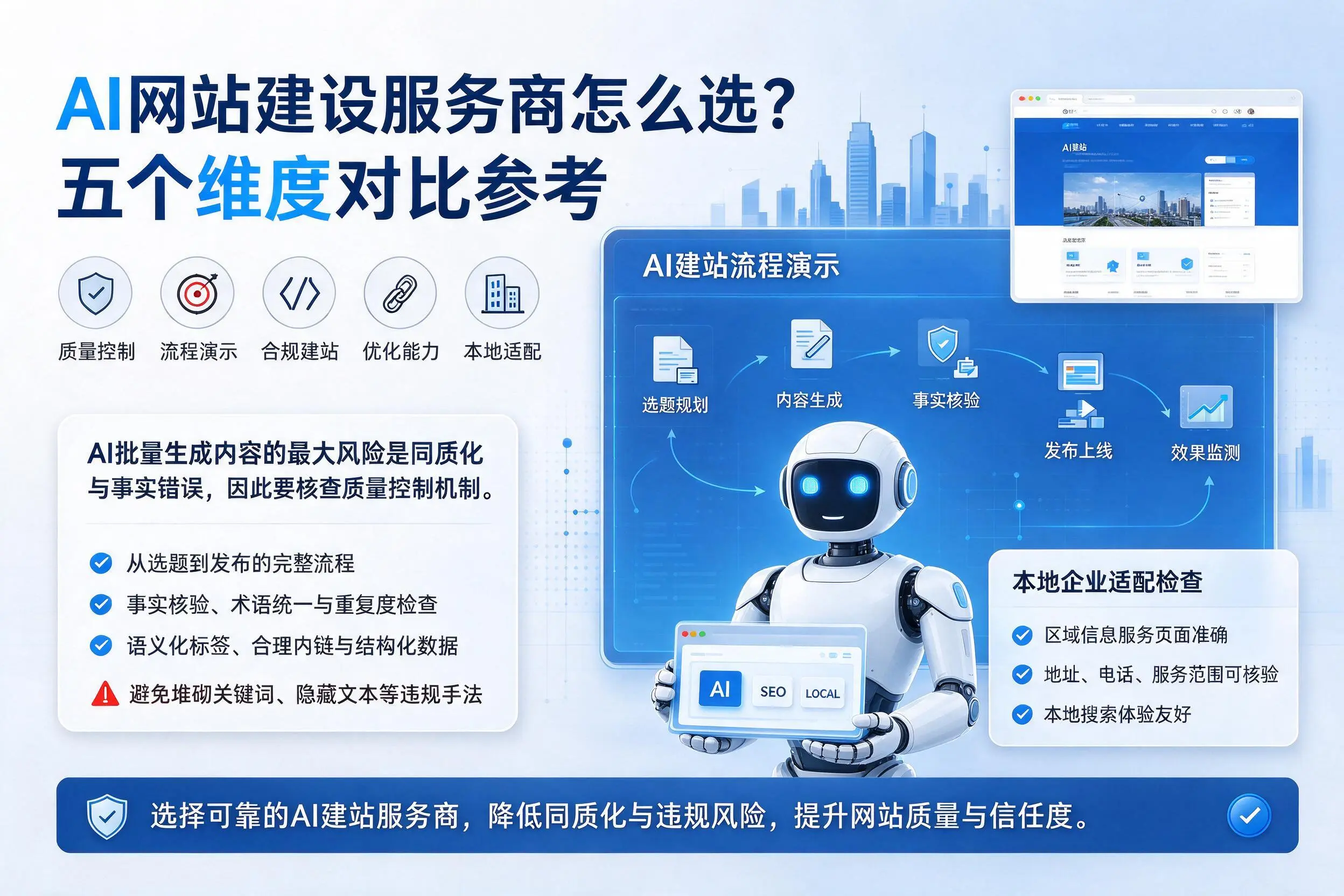 宝鸡AI网站建设服务商怎么选?五个维度对比参考